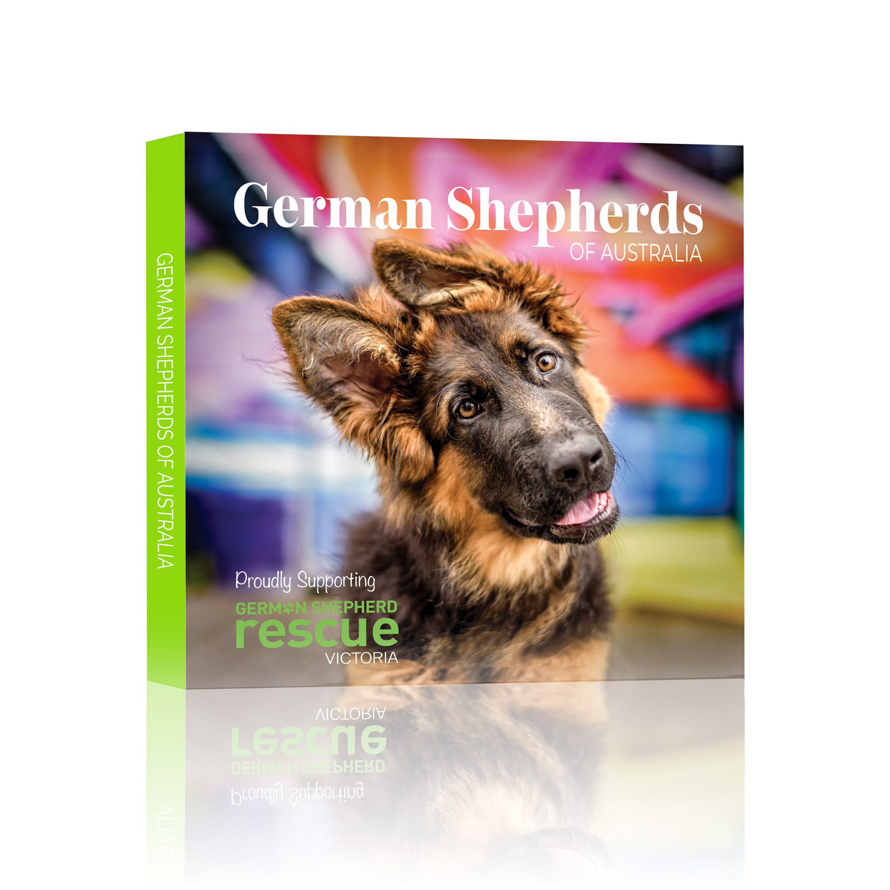 A book cover photograph of German Shepherds of Australia